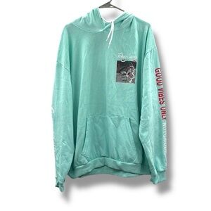 Fresh Laundry Tokyo Graphic Hoodie Women’s Size 3X Teal Pullover Streetwear